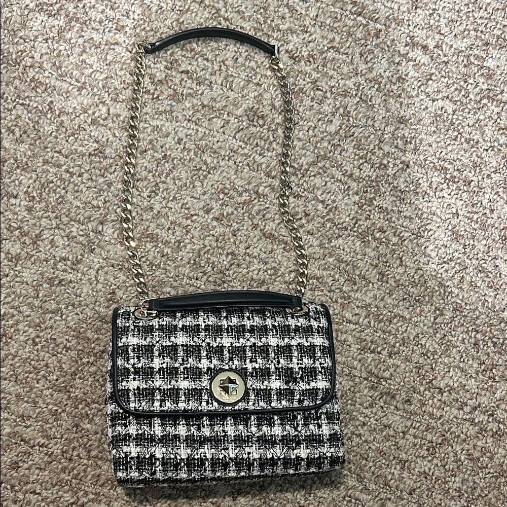 Kate Spade  Black and White Tweed Women's Bag